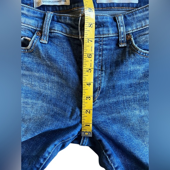 PILCRO x Anthropologie Slim Straight Blue Jeans Sz 27 Distressed Stretch Denim - Picture 7 of 9